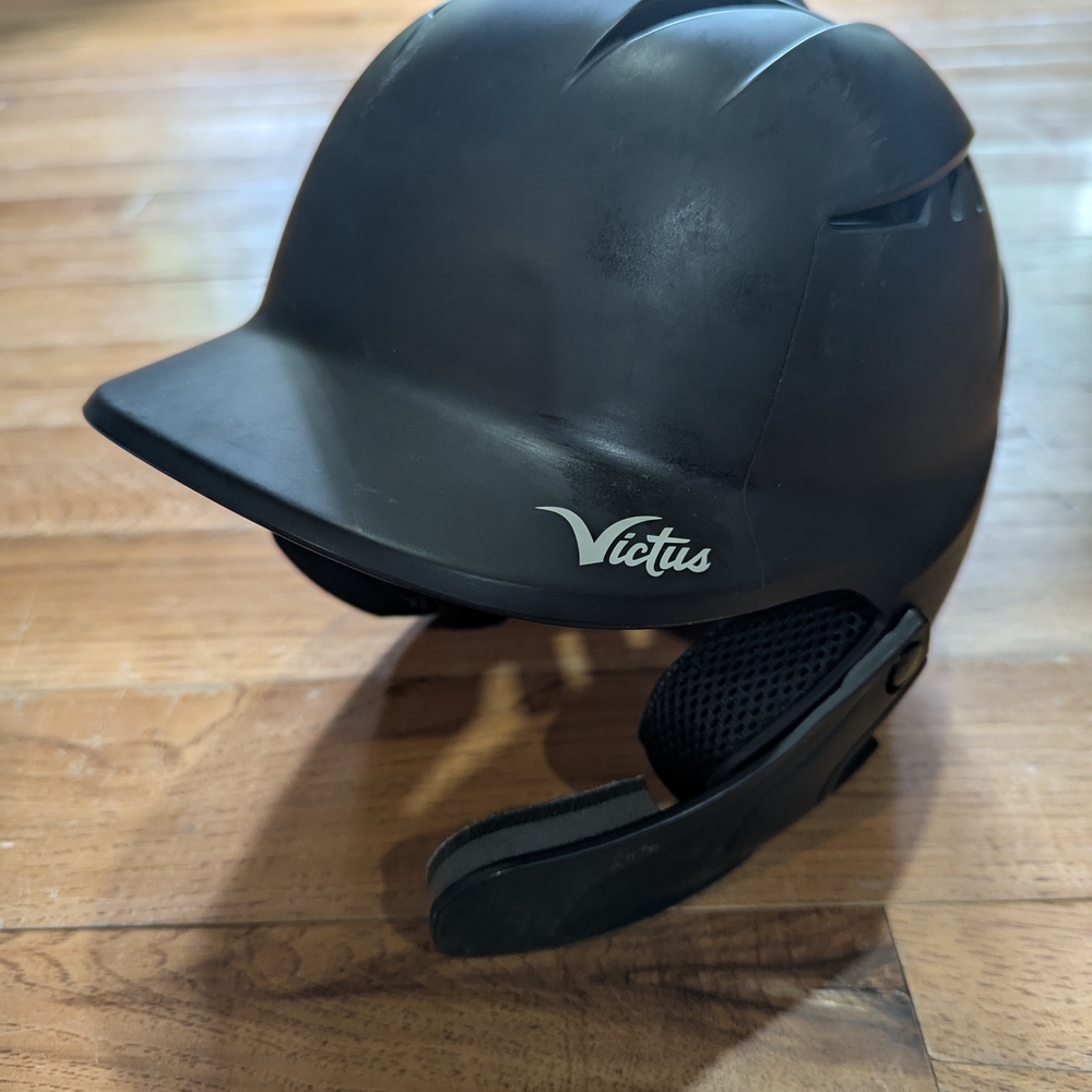 Victus Matte Black Baseball Helmet